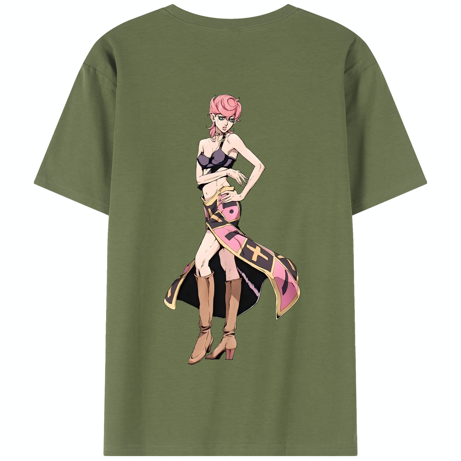 （画像用） ジョジョの奇妙な冒険 トリッシュ?ウナ JoJo's Bizarre Adventure Trish Una 綿100％半袖Tシャツ（背面プリント）